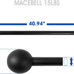 Steel Mace Bell for Strength Training - Support Full Body, Muscles, Shoulder, Grips & Forearms Workouts to Rehabilitation, Stretching 5, 7, 10, 15, 20, 25, 30Lb for Woman & Man