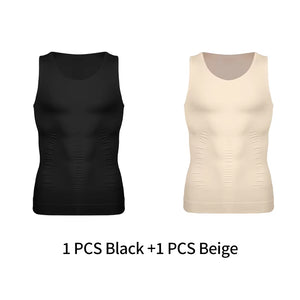Mens Slimming Body Shaper Vest Shirt Abs Abdomen Slim Gym Workout Tummy Control Compression Tank Top Sleeveless Shapewear